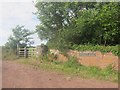 Gateway and footpaths at Eastfield Farm