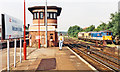 TQ0058 : Woking Station: signalbox and class 73 electro-diesels, 1992 by Ben Brooksbank