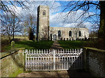 SP6495 : Gates at St Wistan's Church in Wistow by Mat Fascione