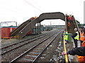 Footbridge in Crewe Basford Hall Yard