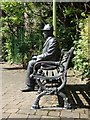 Lowry statue and bench in Mottram