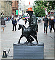 Human statue on Buchanan Street