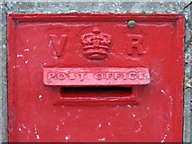 TQ3006 : Victorian postbox, Preston Drove / Surrenden Road, BN1 - royal cipher and aperture by Mike Quinn