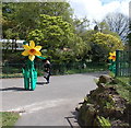 Human daffodils in Cwmdonkin Park, Swansea