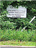 NS2173 : Old sign by the A770 Cloch Road by Thomas Nugent