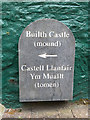 SO0451 : Signpost to Builth Castle (mound),  Builth Wells, Powys by Christine Matthews