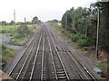 East Coast Main Line, view north west from Warehill Lane Bridge