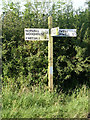 SK7661 : Fingerpost at Woodhouse Road/Caunton Road near Norwell by Alan Murray-Rust