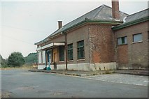 SX5994 : Okehampton railway station entrance by John Winder