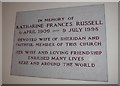 Christ Church, Chelsea: memorial (H)