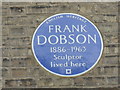 Blue plaque in Harley Gardens