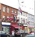 A block of shops on the Shankill Road