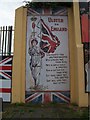 J3274 : Ulster to England mural in Crimea Street by Eric Jones