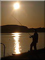 NM8530 : Oban: evening fishing off the North Pier by Chris Downer