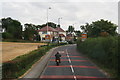 Speedy biker entering Hambleton