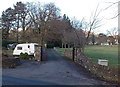 Entrance drive to The Pentre west of Abergavenny