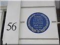 Blue plaque in Oakley Street