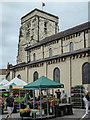 SE7871 : St Michael's Church, Market Place, Malton, Yorkshire by Christine Matthews