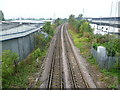 The Medway Valley Line near New Hythe station