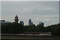 View of Lambeth Palace, Tower 42, Heron Tower, the Gherkin and the Walkie Talkie from Lambeth Bridge