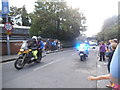 Motorcyclists ahead of the Prudential London-Surrey road race