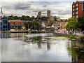 SK9771 : Brayford Pool and Lincoln Cathedral by David Dixon