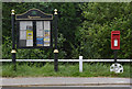 Egmanton, village notice board and postbox, ref NG22 104