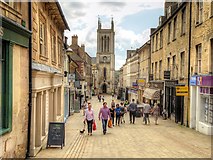 TF0307 : Ironmonger Street and the Church of St Michael the Greater, Stamford by David Dixon