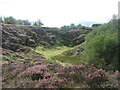 Disused quarry near Cobden Edge trig point