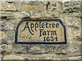 House Sign, Appletree Farm 1635, High Street, Thornton-le-Dale, Yorkshire