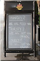 Sign outside the Hung, Drawn & Quartered