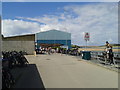 Cycles and cycle path entering Padstow from the south