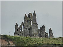 NZ9011 : Whitby Abbey as seen from the West Pier, Whitby by Christine Matthews