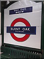 Sign, Burnt Oak Underground Station