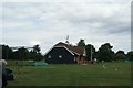 View of the cricket pavilion from the green