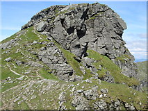 NN2605 : Figures on the skyline of the north top of “The Cobbler” by Peter S