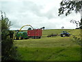 Harvesting silage, between Llanwenog and Brynteg