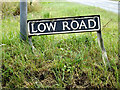 TM2993 : Low Road sign by Geographer
