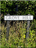 TM1341 : Grove Hill sign by Geographer