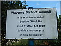 Waveney District Council sign
