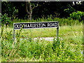 TM3188 : Old Harleston Road sign by Geographer
