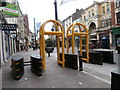ST1876 : NATO conference security barrier, High St., Cardiff by John Lord