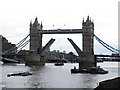 TQ3380 : Tower Bridge open for a sailing ship by Stephen Craven