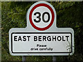 TM0635 : East Bergholt Village Name sign by Geographer