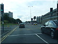 A4067 westbound at HMP Swansea