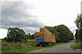 SE8489 : Trailer with straw bales by Pauline E