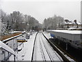 Sundridge Park station and the railway lines to its south