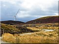 NN9243 : Wind farm road by Richard Webb
