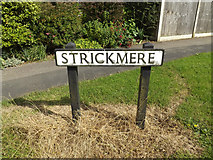 TM0434 : Strickmere sign by Geographer