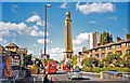 Kew Bridge Road and Standpipe Tower at London Museum of Water and Steam